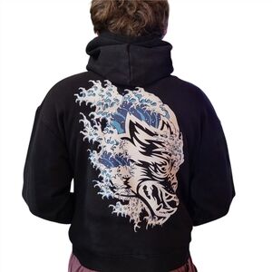 Darc Sport M Black Wave Wolf Graphic  "It's Not For Everyone" Hoodie 725 Of 1000